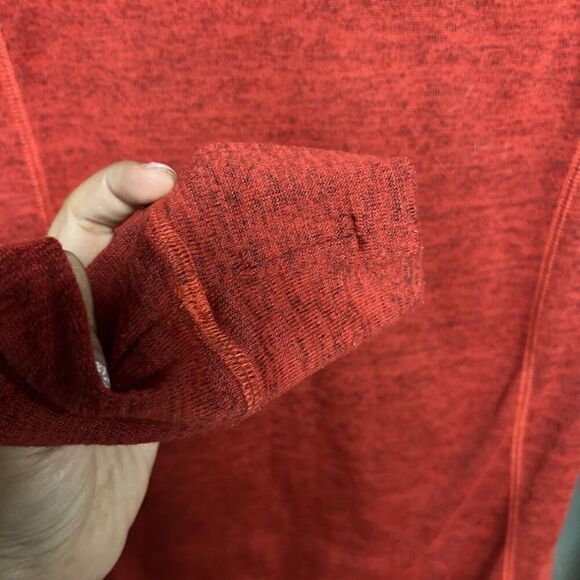 Kuhl Womens Lea Cowl Neck Pullover Sweater XS red Front Pocket W/Thumbholes - Picture 4 of 5